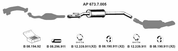 Eberspaecher AP_2491 Система випуску відпрацьованих газів AP2491: Приваблива ціна - Купити у Польщі на 2407.PL!