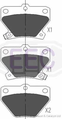 EEC BRP1113 Brake Pad Set, disc brake BRP1113: Buy near me in Poland at 2407.PL - Good price!