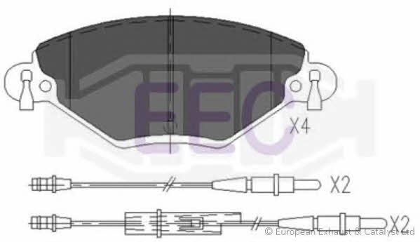 EEC BRP1259 Гальмівні колодки, комплект BRP1259: Приваблива ціна - Купити у Польщі на 2407.PL!