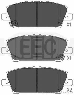 EEC BRP1538 Brake Pad Set, disc brake BRP1538: Buy near me in Poland at 2407.PL - Good price!