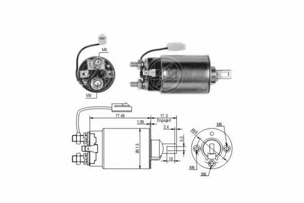 Era 227663 Solenoid switch, starter 227663: Buy near me at 2407.PL in Poland at an Affordable price!