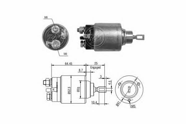 Era 227261 Solenoid switch, starter 227261: Buy near me at 2407.PL in Poland at an Affordable price!