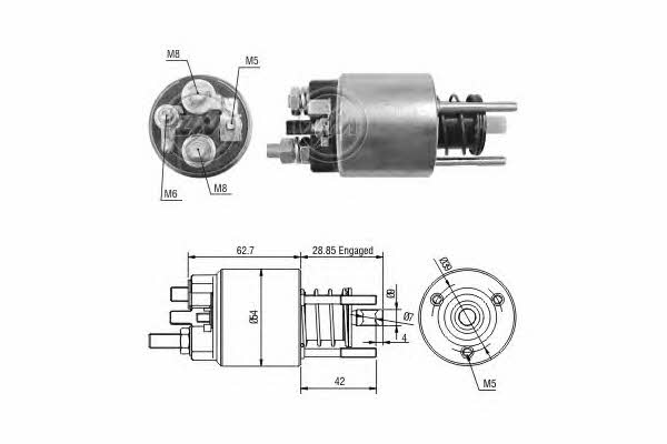 Era 227284 Solenoid switch, starter 227284: Buy near me in Poland at 2407.PL - Good price!