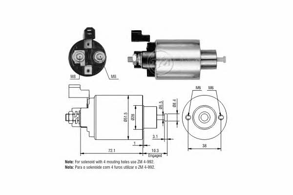 Era 227398 Solenoid switch, starter 227398: Buy near me at 2407.PL in Poland at an Affordable price!
