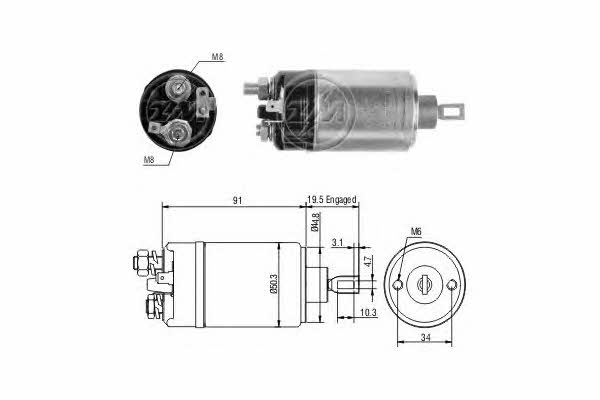 Era 227413 Solenoid switch, starter 227413: Buy near me at 2407.PL in Poland at an Affordable price!
