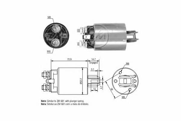 Era 227505 Реле стартера втягивающее 227505: Отличная цена - Купить в Польше на 2407.PL!