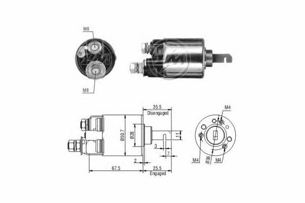 Era 227535 Solenoid switch, starter 227535: Buy near me in Poland at 2407.PL - Good price!