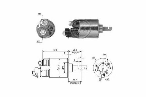 Era 227538 Solenoid switch, starter 227538: Buy near me at 2407.PL in Poland at an Affordable price!