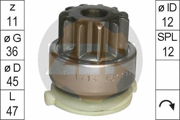 Era 225737 Freewheel gear, starter 225737: Buy near me at 2407.PL in Poland at an Affordable price!
