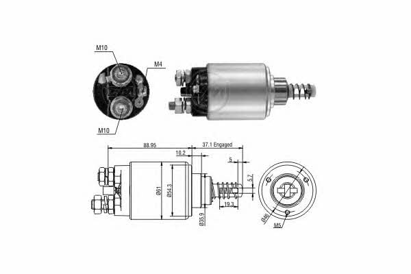 Era 227183 Solenoid switch, starter 227183: Buy near me in Poland at 2407.PL - Good price!