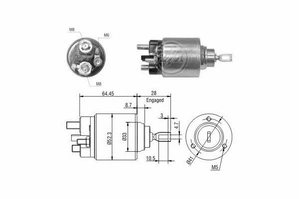 Era 227255 Solenoid switch, starter 227255: Buy near me at 2407.PL in Poland at an Affordable price!