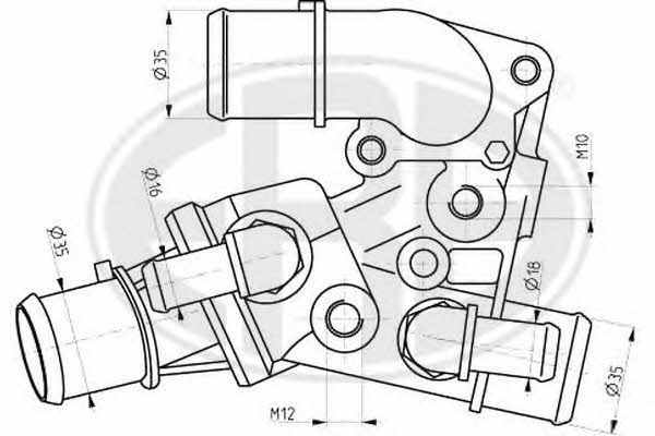 Era 350050 Thermostat, coolant 350050: Buy near me in Poland at 2407.PL - Good price!