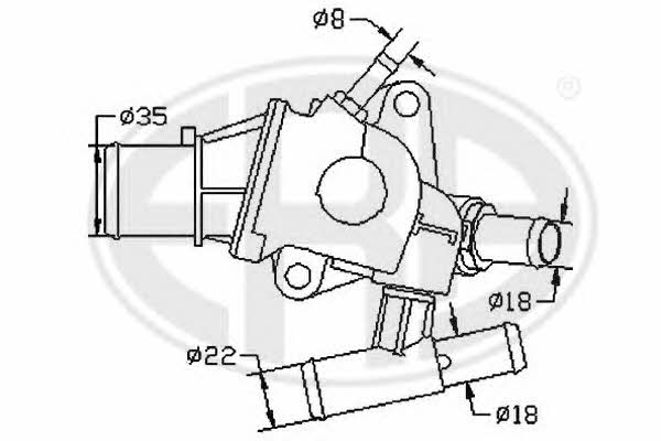 Era 350088 Thermostat, coolant 350088: Buy near me in Poland at 2407.PL - Good price!