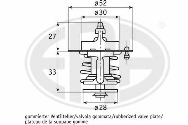 Era 350185 Thermostat, coolant 350185: Buy near me in Poland at 2407.PL - Good price!