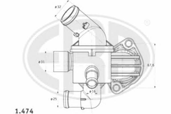 Era 350262 Thermostat, coolant 350262: Buy near me at 2407.PL in Poland at an Affordable price!