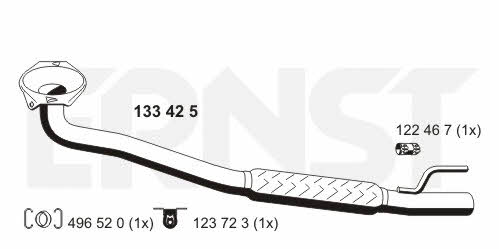 Ernst 133425 Exhaust pipe 133425: Buy near me in Poland at 2407.PL - Good price!