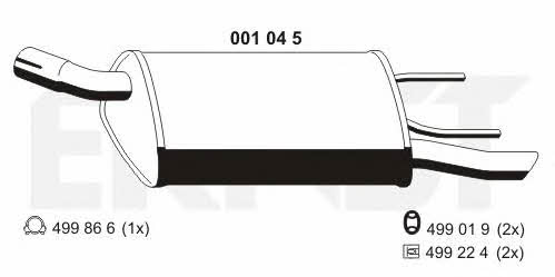 Ernst 001045 End Silencer 001045: Buy near me in Poland at 2407.PL - Good price!