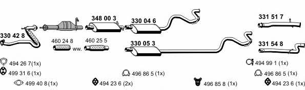  030388 Exhaust system 030388: Buy near me in Poland at 2407.PL - Good price!