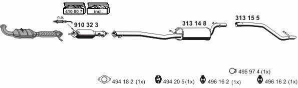  030437 Exhaust system 030437: Buy near me in Poland at 2407.PL - Good price!