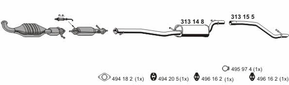  031038 Exhaust system 031038: Buy near me in Poland at 2407.PL - Good price!