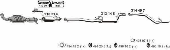  031058 Exhaust system 031058: Buy near me in Poland at 2407.PL - Good price!