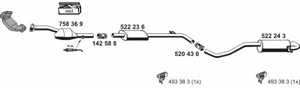 Ernst 100454 Exhaust system 100454: Buy near me in Poland at 2407.PL - Good price!