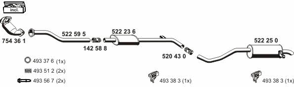Ernst 100467 Exhaust system 100467: Buy near me in Poland at 2407.PL - Good price!