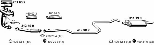  031111 Exhaust system 031111: Buy near me in Poland at 2407.PL - Good price!