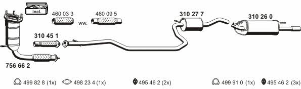 Ernst 031180 Exhaust system 031180: Buy near me in Poland at 2407.PL - Good price!