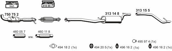  031208 Exhaust system 031208: Buy near me in Poland at 2407.PL - Good price!