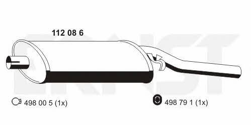 Ernst 112086 End Silencer 112086: Buy near me in Poland at 2407.PL - Good price!