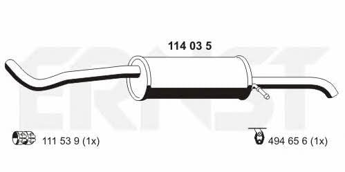 Ernst 114035 End Silencer 114035: Buy near me in Poland at 2407.PL - Good price!