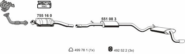  120100 Exhaust system 120100: Buy near me in Poland at 2407.PL - Good price!