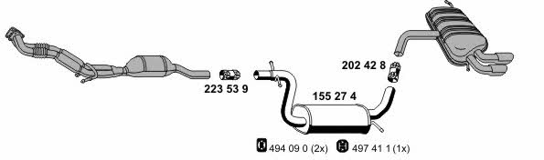  010315 Exhaust system 010315: Buy near me in Poland at 2407.PL - Good price!