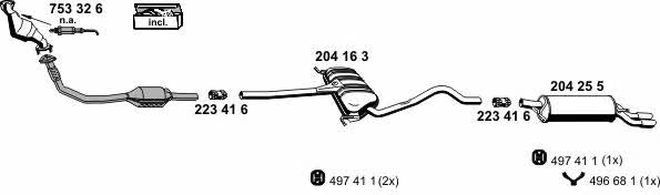 Ernst 010453 Exhaust system 010453: Buy near me in Poland at 2407.PL - Good price!