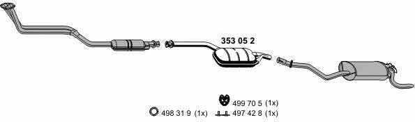Ernst 040001 Exhaust system 040001: Buy near me in Poland at 2407.PL - Good price!