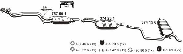 Ernst 040167 Exhaust system 040167: Buy near me in Poland at 2407.PL - Good price!
