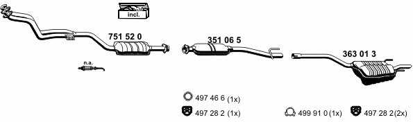 Ernst 040208 Exhaust system 040208: Buy near me in Poland at 2407.PL - Good price!