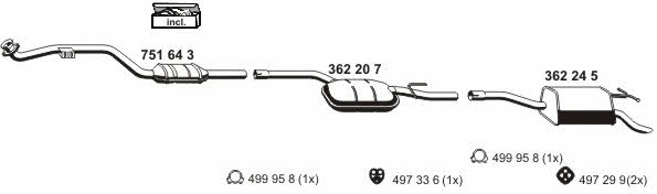  040255 Exhaust system 040255: Buy near me in Poland at 2407.PL - Good price!