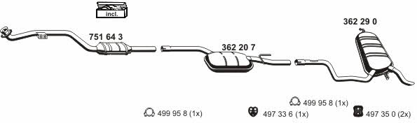  040267 Exhaust system 040267: Buy near me in Poland at 2407.PL - Good price!