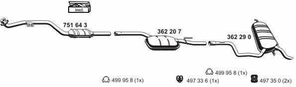  040270 Exhaust system 040270: Buy near me in Poland at 2407.PL - Good price!