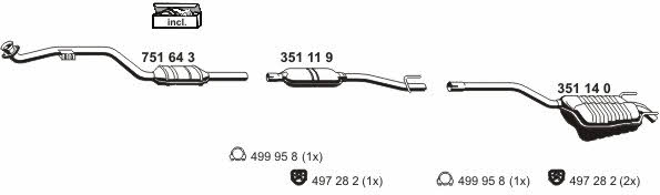 Ernst 040307 Exhaust system 040307: Buy near me in Poland at 2407.PL - Good price!