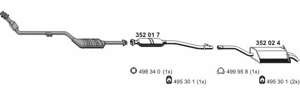 Ernst 040414 Exhaust system 040414: Buy near me in Poland at 2407.PL - Good price!