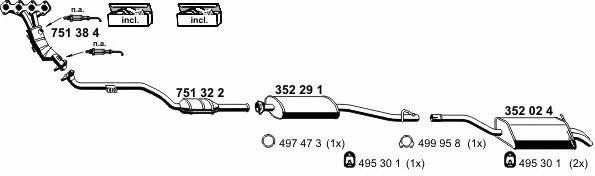Ernst 040445 Exhaust system 040445: Buy near me in Poland at 2407.PL - Good price!