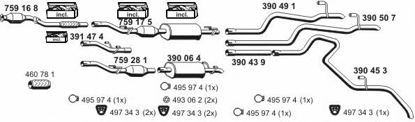  040584 Exhaust system 040584: Buy near me in Poland at 2407.PL - Good price!