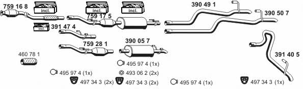  040587 Exhaust system 040587: Buy near me in Poland at 2407.PL - Good price!