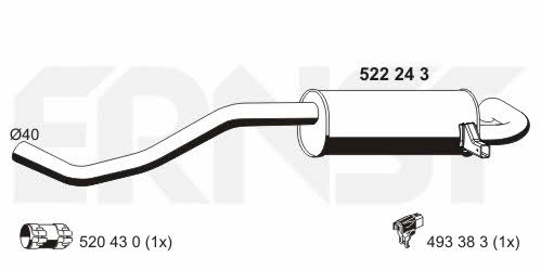 Ernst 522243 End Silencer 522243: Buy near me in Poland at 2407.PL - Good price!