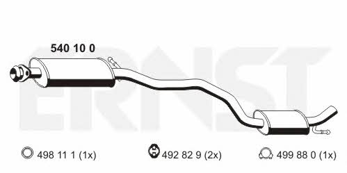 Ernst 540100 Глушник, середня частина 540100: Приваблива ціна - Купити у Польщі на 2407.PL!