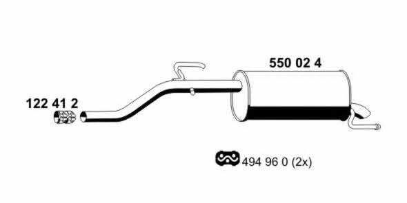 Ernst 550024 End Silencer 550024: Buy near me in Poland at 2407.PL - Good price!