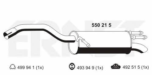 Ernst 550215 End Silencer 550215: Buy near me in Poland at 2407.PL - Good price!